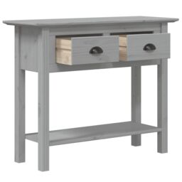 Berkfield Home Console Table BODO Grey 90x34.5x73 cm Solid Wood Pine - thumbnail 4