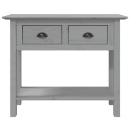 Berkfield Home Console Table BODO Grey 90x34.5x73 cm Solid Wood Pine - thumbnail 3