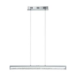 Loops Pendant Light Colour Chrome Plated Shade Clear Glass Crystal Bulb LED 32W Incl - thumbnail 1