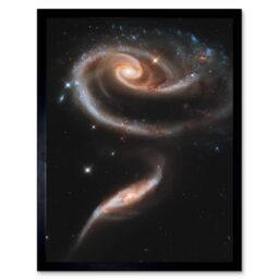 Artery8 Hubble Space Telescope Image 21st Anniversary A Rose Made Of Interacting Galaxies Arp 273 Cosmic Flower Formation UGC 1810 & UGC 1813 Pair - thumbnail 1
