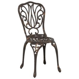 Berkfield Home 3-Piece Garden Bistro Set - Bronze Cast Aluminum - thumbnail 4