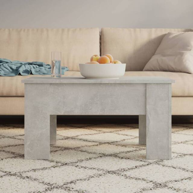 Berkfield Home Coffee Table Concrete Grey 79x49x41 cm Engineered Wood - Size: 79 x 49 x 41 cm - image 1