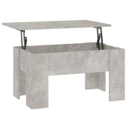 Berkfield Home Coffee Table Concrete Grey 79x49x41 cm Engineered Wood - Size: 79 x 49 x 41 cm - thumbnail 5
