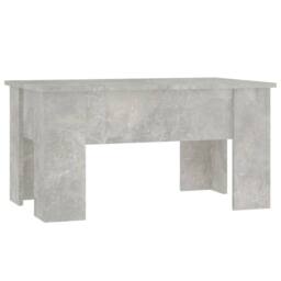 Berkfield Home Coffee Table Concrete Grey 79x49x41 cm Engineered Wood - Size: 79 x 49 x 41 cm - thumbnail 2