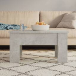 Berkfield Home Coffee Table Concrete Grey 79x49x41 cm Engineered Wood - Size: 79 x 49 x 41 cm - thumbnail 1
