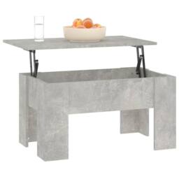 Berkfield Home Coffee Table Concrete Grey 79x49x41 cm Engineered Wood - Size: 79 x 49 x 41 cm - thumbnail 6