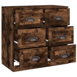 Berkfield Home Sideboard Smoked Oak 70x35.5x67.5 cm Engineered Wood in Brown - thumbnail 8