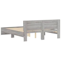 Berkfield Home Durable Bed Frame with LED without Mattress Grey Sonoma 160x200 cm - thumbnail 9
