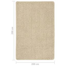 Berkfield Home Shaggy Rug Cream 200x290 cm Anti Slip - Size: Medium - thumbnail 5