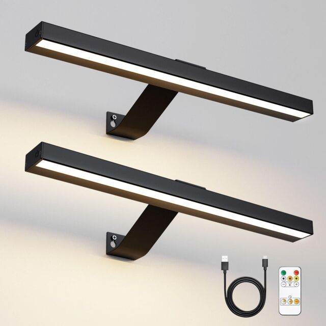 Harper Living 2 Packs Picture Lights Black, Rechargeable Picture Lights Indoor in Black - image 1