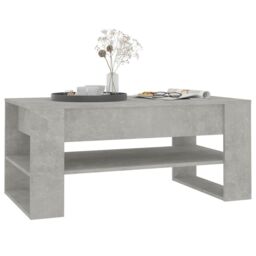 Berkfield Home Coffee Table Concrete Grey 102x55x45 cm Engineered Wood - Size: 102 x 55 x 45 cm - thumbnail 6
