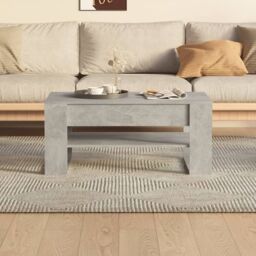 Berkfield Home Coffee Table Concrete Grey 102x55x45 cm Engineered Wood - Size: 102 x 55 x 45 cm - thumbnail 5