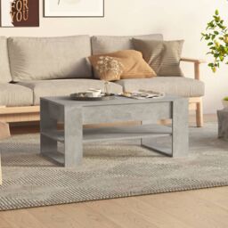 Berkfield Home Coffee Table Concrete Grey 102x55x45 cm Engineered Wood - Size: 102 x 55 x 45 cm - thumbnail 1