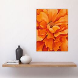 "Artery8 Orange Marigold Flower Painting Modernist Floral Wall Art Print - Size: W24"" x H32""" - thumbnail 4