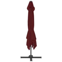 Berkfield Home Elegant Cantilever Umbrella with Aluminium Pole Bordeaux Red 400x - thumbnail 4