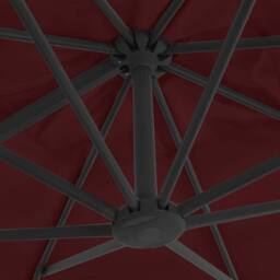 Berkfield Home Elegant Cantilever Umbrella with Aluminium Pole Bordeaux Red 400x - thumbnail 6