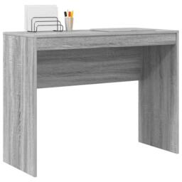 Berkfield Home Modern Computer Desk Grey sonoma MDF 100 x 40 x 76 cm Simple - thumbnail 1