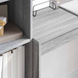 Berkfield Home Modern Computer Desk Grey sonoma MDF 100 x 40 x 76 cm Simple - thumbnail 4
