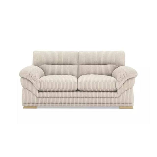 Bliss Furniture Amalfi 2 Seater Claude Sofa Modern Plush Fabric in Cream - Size: 2 Pack - image 1