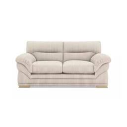 Bliss Furniture Amalfi 2 Seater Claude Sofa Modern Plush Fabric in Cream - Size: 2 Pack