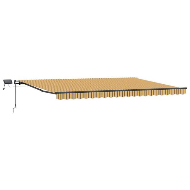 Berkfield Home Manual Retractable Awning with LED Multicolour Stripe 500x300 cm - image 1