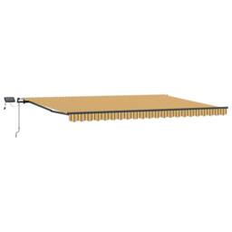 Berkfield Home Manual Retractable Awning with LED Multicolour Stripe 500x300 cm - thumbnail 1