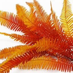 Leaf 6 x 55cm Artificial Autumn Fern Bush Plant in Green - Size: 6 x 55 cm - thumbnail 6