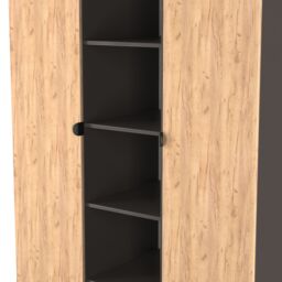 Ready Assembled 2 U Norway Tall 3 Door Robe with shelves (Ready Assembled) in Dark Grey - Size: Large - thumbnail 4