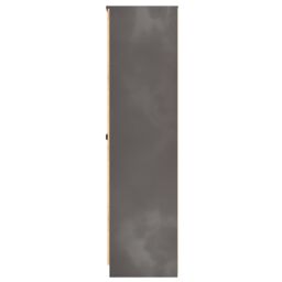 Ready Assembled 2 U Norway Tall 3 Door Robe with shelves (Ready Assembled) in Dark Grey - Size: Large - thumbnail 2