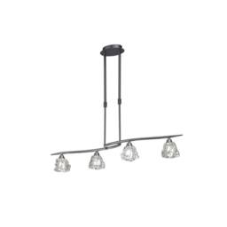Netlighting Iku Telescopic 4 Light G9 Line Satin Nickel in Grey