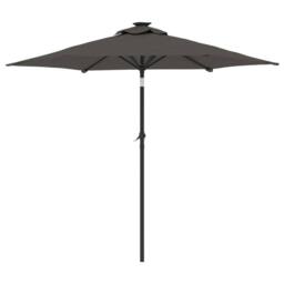 Berkfield Home Garden Parasol with Steel Pole Anthracite 225x225x212 cm in Dark Grey - Size: 225 x 225 x 212 cm - thumbnail 5