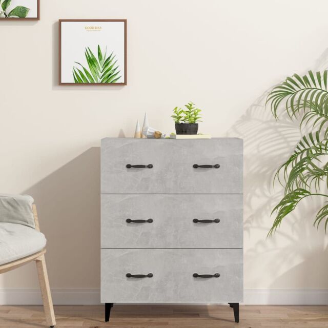 Berkfield Home Sideboard Concrete Grey 69.5x34x90 cm Engineered Wood - image 1