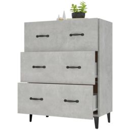 Berkfield Home Sideboard Concrete Grey 69.5x34x90 cm Engineered Wood - thumbnail 4