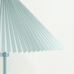 ValueLights Akira Pleated Shade Slim Floor Lamp in Bright Blue - thumbnail 3