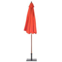 Wyld and Coco Garden Parasol 270cm Red - Foldable Birch Pole Outdoor Modern - thumbnail 6