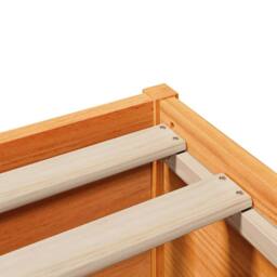 Berkfield Home Sleek Bed Frame with Headboard Wax Brown 75x190 cm Small Single S - thumbnail 9