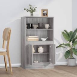 Berkfield Home Highboard Grey Sonoma 60x35.5x103.5 cm Engineered Wood - thumbnail 3
