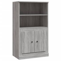 Berkfield Home Highboard Grey Sonoma 60x35.5x103.5 cm Engineered Wood - thumbnail 1