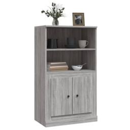 Berkfield Home Highboard Grey Sonoma 60x35.5x103.5 cm Engineered Wood - thumbnail 4