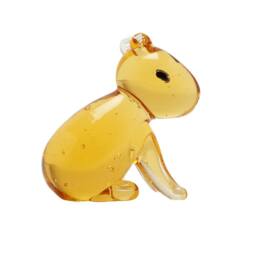 Objets d'Art Miniature Glass Figurine Capybara in Amber - thumbnail 2