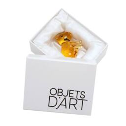Objets d'Art Miniature Glass Figurine Capybara in Amber - thumbnail 5