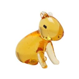 Objets d'Art Miniature Glass Figurine Capybara in Amber