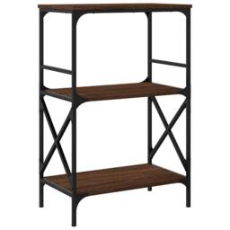 Berkfield Home Decorative Bookcase 3-Tier Brown Oak 59x35x90.5 cm Engineered Wood - thumbnail 6
