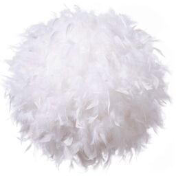 CGC Lighting 'Rio' White Feather Ceiling Lampshade Easy Fit Shade - thumbnail 2