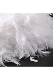 CGC Lighting 'Rio' White Feather Ceiling Lampshade Easy Fit Shade - thumbnail 5