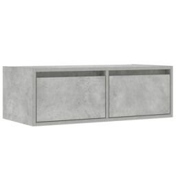 Berkfield Home TV Cabinet with LED Lights Concrete Grey 75x35.5x25 cm - thumbnail 6