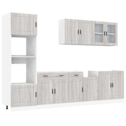 Berkfield Home 7 Piece Kitchen Cabinet Set Kalmar Grey Sonoma Engineered Wood - thumbnail 2