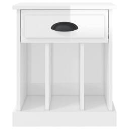 Berkfield Home Bedside Cabinet High Gloss White 43x36x50 cm - Size: 43 x 36 x 50 cm - thumbnail 7