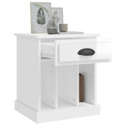 Berkfield Home Bedside Cabinet High Gloss White 43x36x50 cm - Size: 43 x 36 x 50 cm - thumbnail 5