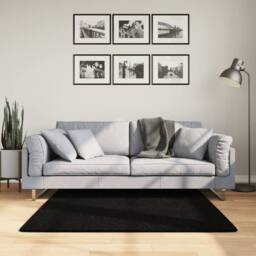 Berkfield Home Rug HUARTE Short Pile Soft & Washable Black 120x120 cm - Size: Medium - thumbnail 2